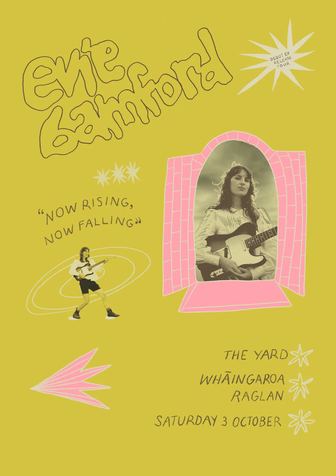 Evie Bamford -'Now Rising, Now Falling' Release Tour artwork